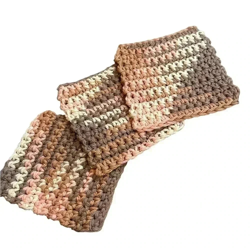 Handmade crochet face scrubbie , 3 pack